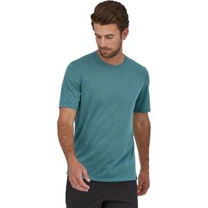Patagonia Capilene Cool Trail Short Sleeve Shirt Men's Performance Size XL Teal